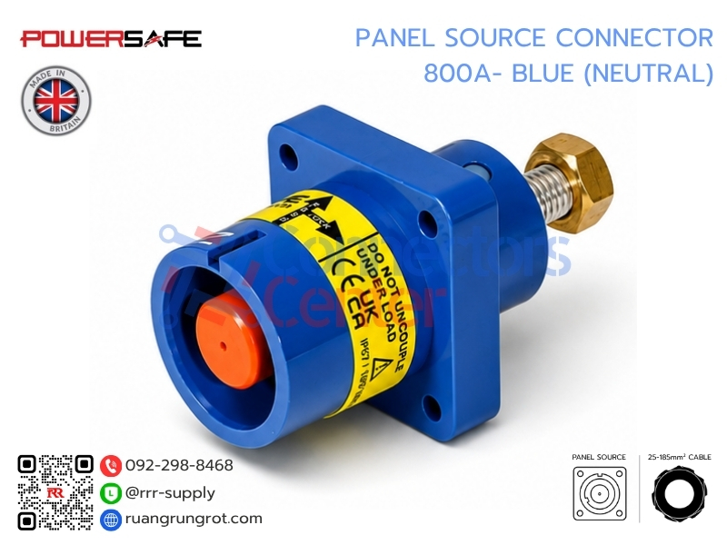 Panel Source Connector 800A- BLUE (Neutral)