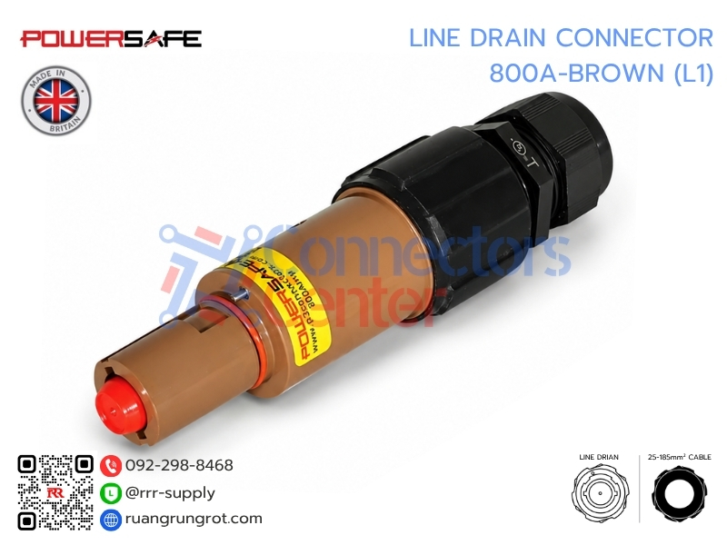 Line Drain Connector 800A-BROWN (L1)